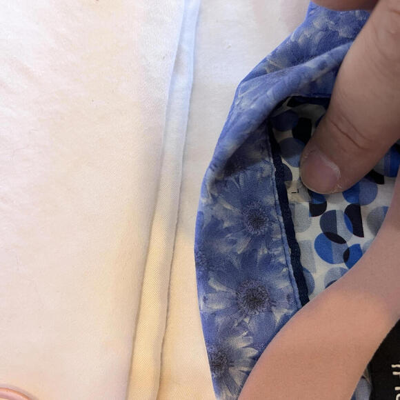 BUGATCHI Shaped Fit Button UP Short Sleeve Shirt Blue Floral Print Large - Picture 6 of 9